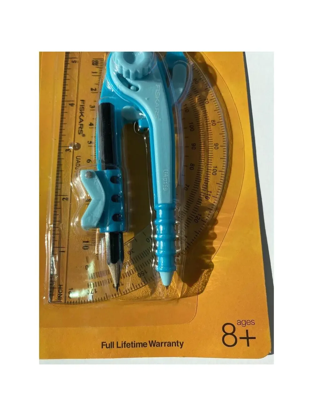 Fiskars Protractor and Compass Set Geometry Drawing Tool Kit School New